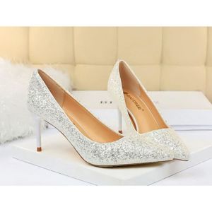 Escarpins Pailletés Qupid - Taille 7 US Femme - Talons Hauts - Occasion