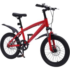 VÉLO ENFANT Acesunny Vélo pour enfant de 18 pouces - Rouge - P