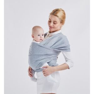 ÉCHARPE DE PORTAGE Porte-bébé élastique adapté aux nouveau-nés et aux enfants-gris clair
