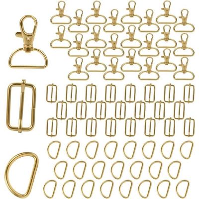 Lot De 12 Boucles Rectangulaires Dorées Pour Sacs & Ceintures - Accessoires Couture/Maroquinerie DIY