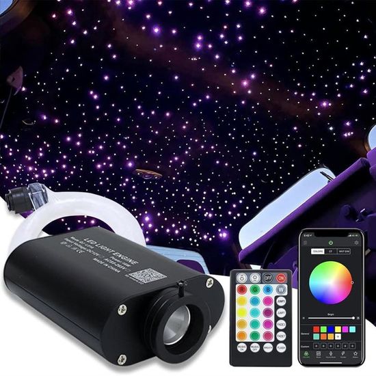 SUNKENET 16W RGBW Ciel Etoile Voiture, 650pcs*0.75mm*4m Led Ciel De