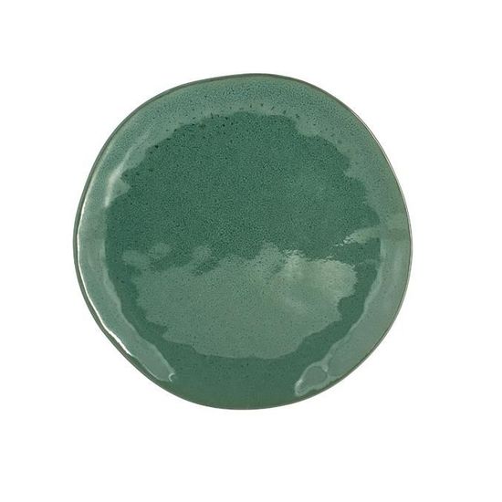ASSIETTE PLATE 26CM CALYOPE FAIENCE VERT RECEPTION BY TK
