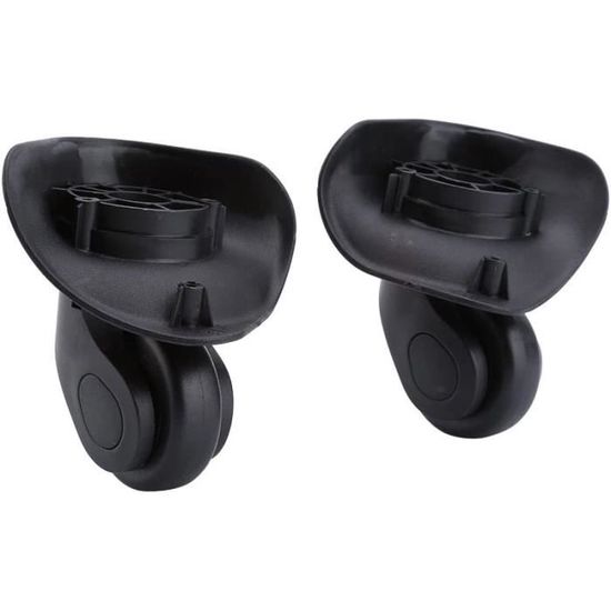 Roulettes De Remplacement Pour Valise - Paire De Roues Pivotantes 360° - Noir