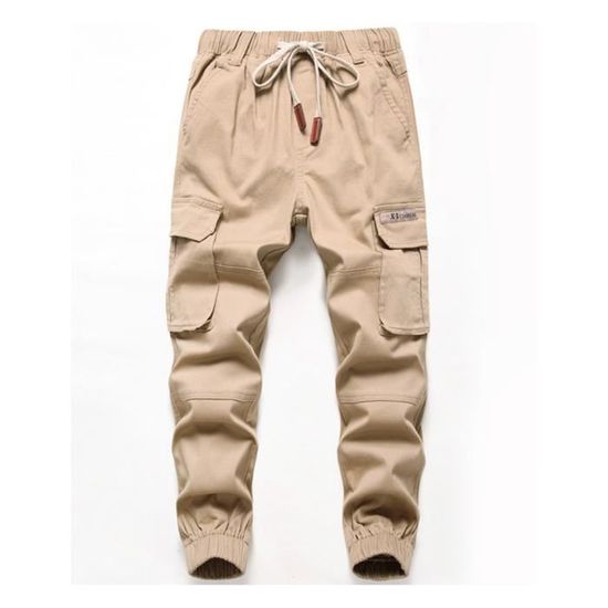 Pantalon de Travail Enfant Jogging Garçon Casual Cargo Regular Fit
