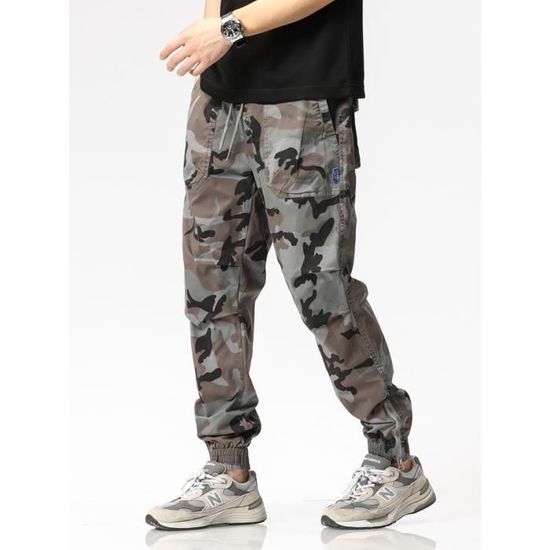 Pantalon Cargo Garçon 8-15 Ans - Streetwear Baggy, Multi-Poches, Taille Élastique