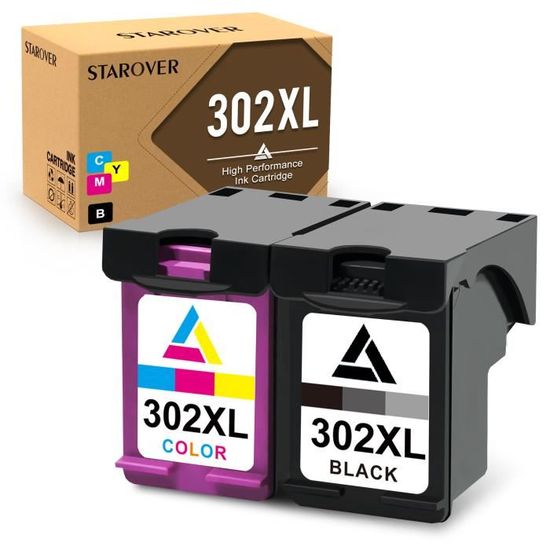 Cartouche D'encre Noire 302 XL Reconditionnée - Compatible HP Envy 4521, Deskjet 2130, 3630... - Neuf