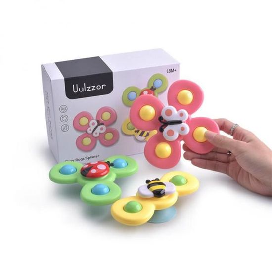 Toupies Gyroscopiques Manuelles Avec Lanceur - 5 Toupies Colorées Empilables, Jouet Enfant Garçon Fille
