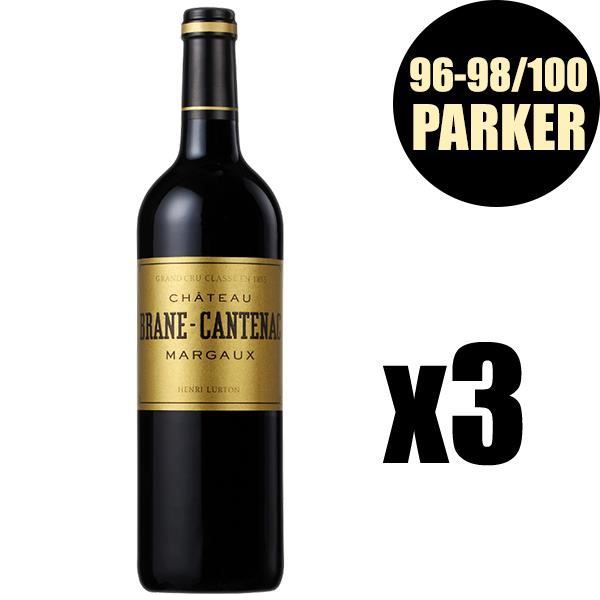 X3 Château Brane-Cantenac 2016 Rouge 75 cl AOC Margaux 2ème Cru Classé Vin Rouge