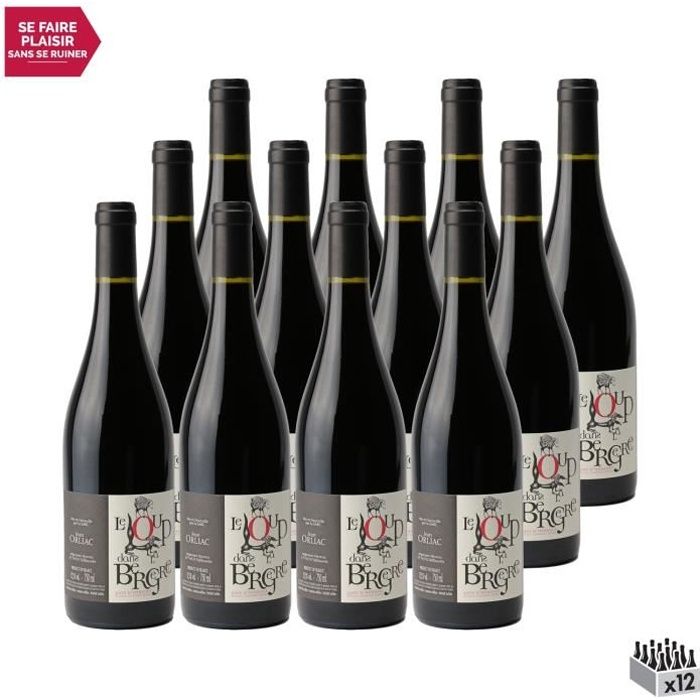 Domaine de l'Hortus Le Loup dans la Bergerie Rouge 2020 - Lot de 12x75cl - Vin Rouge du Languedoc - Roussillon - Appellation IGP Pay