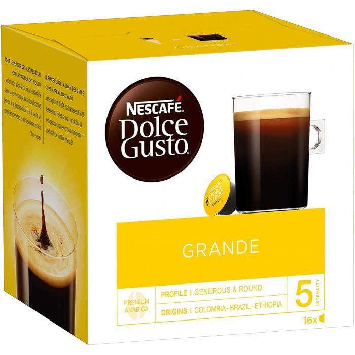 Nescafé Dolce Gusto Grande - Café - 48 Capsules (Lot De 3 Boîtes X 16)