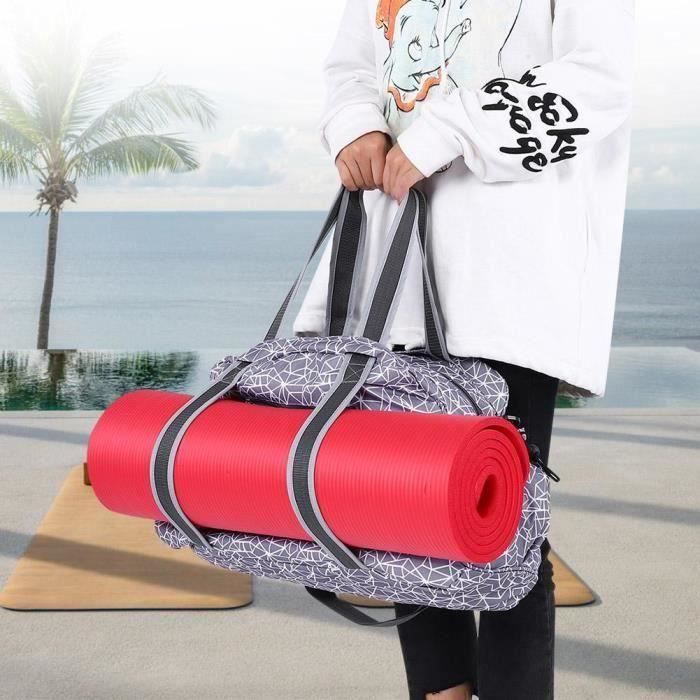 Sac de rangement pour tapis yoga multifonctionnel en gymnase sport en tissu sportif courroie détachable