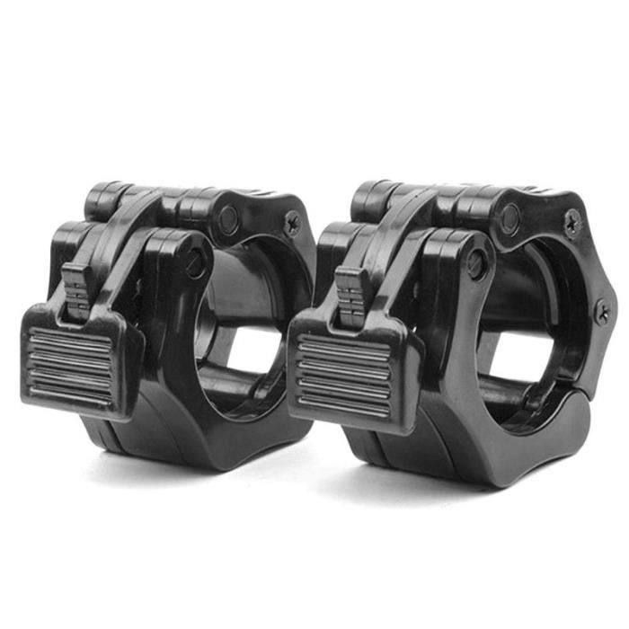 1 pièces 50mm Spinlock colliers Barbell collier serrure haltères Clips pince barre de levage de poids haltère de gymnastique Fitne