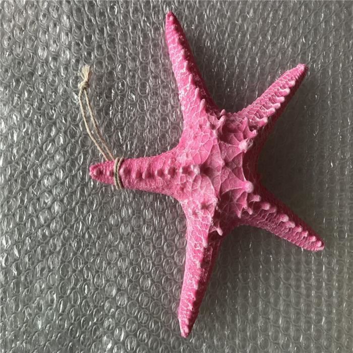 Décoration murale,1PC Style méditerranéen ancien poli 5 doigts Shantou étoile de mer décor à la maison - Type SY000017-rose-S 13cm
