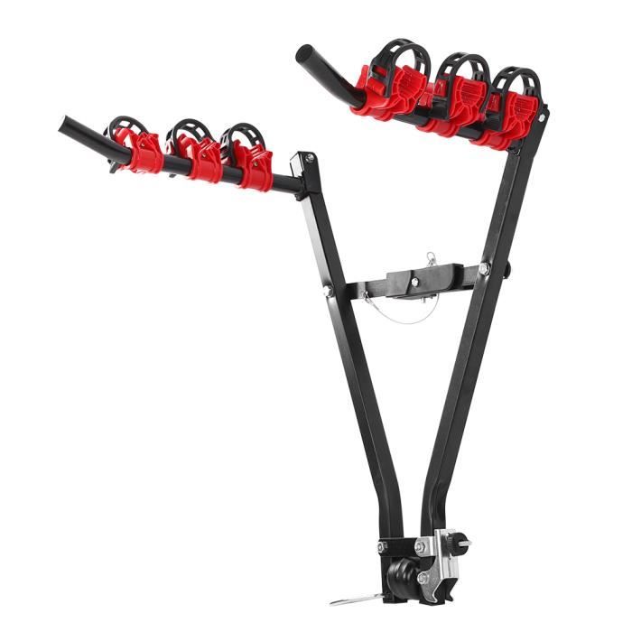 Porte-Vélos De Voiture Pliable 3 Porte-Vélos Attelage Arrière Porte-Vélos Avec Sangles Coffre De Voiture Suv Voyage Transit