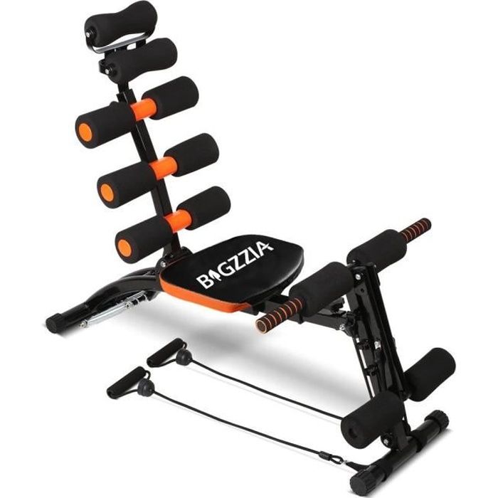 BIGZZIA Appareil à abdominaux AB celerate pour abdominaux, bras dos et épaules - Noir et orange