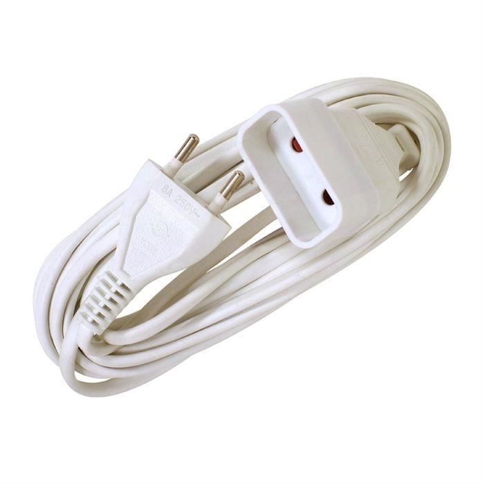 VOLTMAN Rallonge électrique - 6A - 3m - Blanc (Lot de 3)