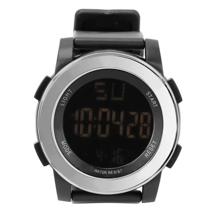 Dilwe Montre de sport étanche Montre de sport numérique pour hommes chronomètre étanche alarme de Noctilucence montre double