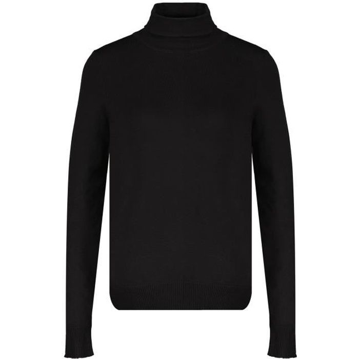 DEELUXE Pull fin col roulé BASIC Black