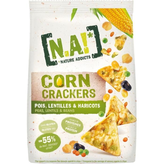 N.A Corn Crackers Sachet de Pois, lentilles et haricots BIO - 50 g