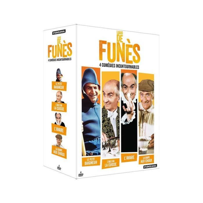 Louis de Funès - 4 comédies incontournables : La Soupe aux choux + L'Aile ou la cuisse + L'Avare + Le Petit baigneur