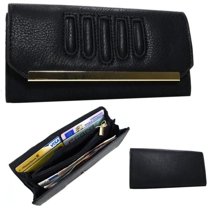 Pieces - Porte-monnaie JAMELIA Purse Black Porte-monnaie Femme Réf 40706