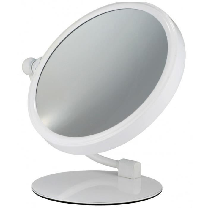 Pradel - Miroir Grossissant à poser X3 - Blanc - Diamètre: 20 cm