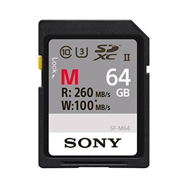 Sony SFM64-T 64GB SDXC UHS-II Class 10 memory card - Memory Cards (64 GB, SDXC, Class 10, UHS-II, 260 MB-s, Black)