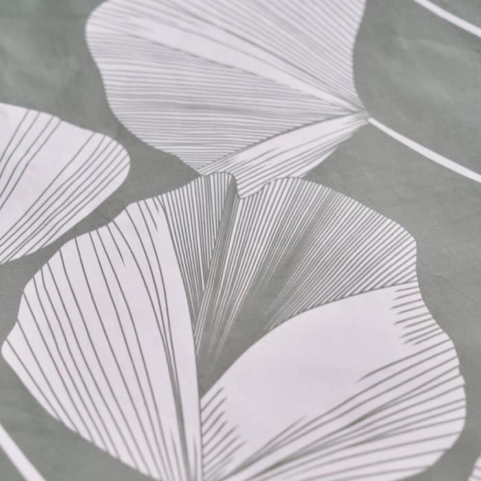Parure de lit Sunshine - 2 personnes - 220 x 240 cm - 100% coton - Vert Motif Floral - TODAY