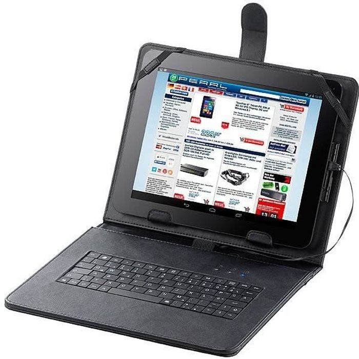 Étui pour tablette 9,7'' avec clavier filaire intégré