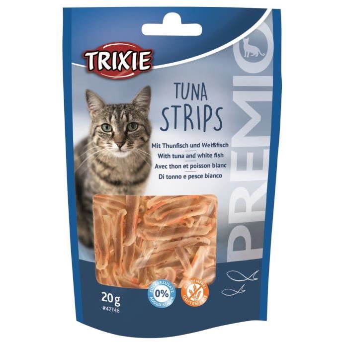 TRIXIE Friandise Premio Tuna Strips au thon blanc - 20 g