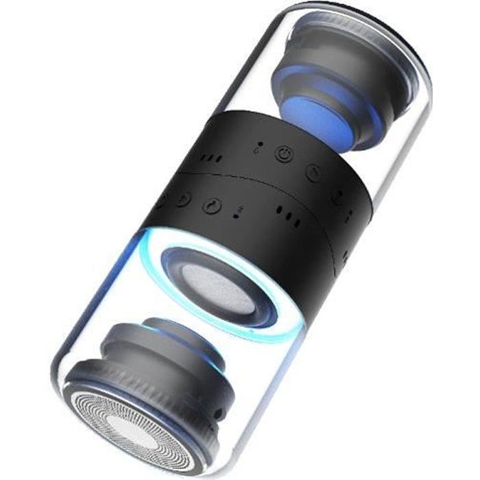 WIKO Enceinte Bluetooth 5.0 WiSHAKE VIBES - 8h d'autonomie - 10W - IPX4 - Jeu LED colorées