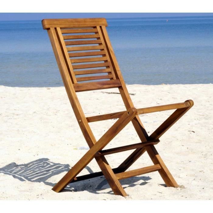 chaise de jardin en teck huile - chaise pliante