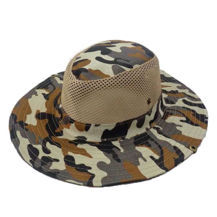 Coffee with mesh -Casquette de Camouflage tactique Boonie, chapeaux militaires, casquettes d'armée, chasse en plein air, randonnée,