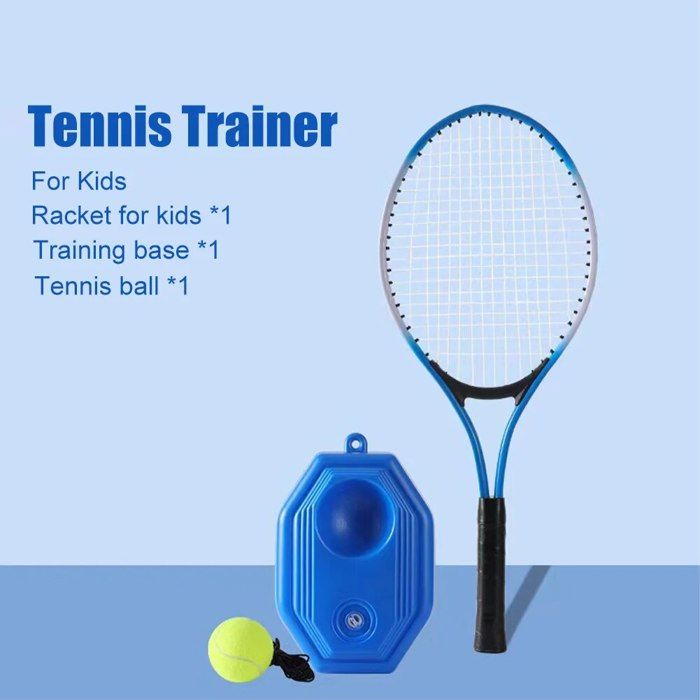 Raquette de tennis pour enfants enfants, raquette de tennis flexible avec balle et sac de transport, raquette de tennis pour débutants et juniors