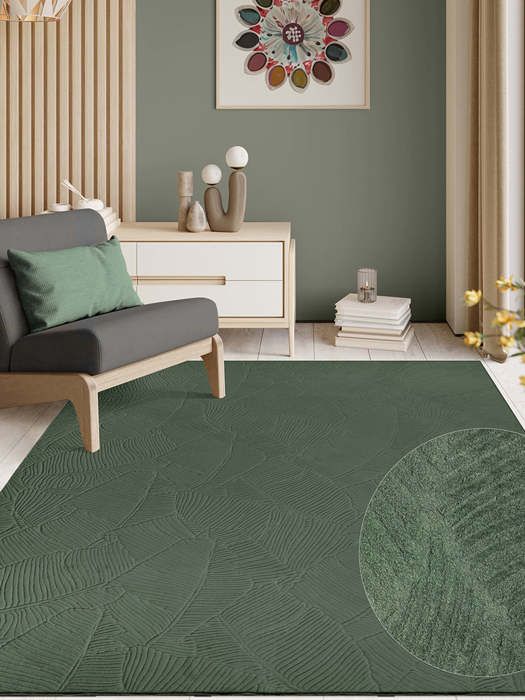 Tapis Salon - THE CARPET - Rio - Antidérapant - Vert - 160x220 cm