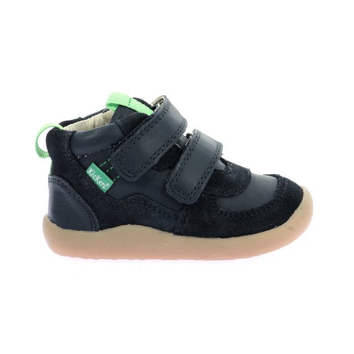 Kickers Baskets hautes - KICKERS - Kickfresho - Cuir - Fermeture scratch - Bleu (Bébé garçon)