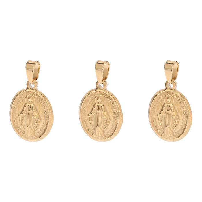 Collier Vierge Marie En Acier Inoxydable 316 – Pendentif 18x27 Mm – Chaîne 60 Cm – Cadeau Religieux Femme