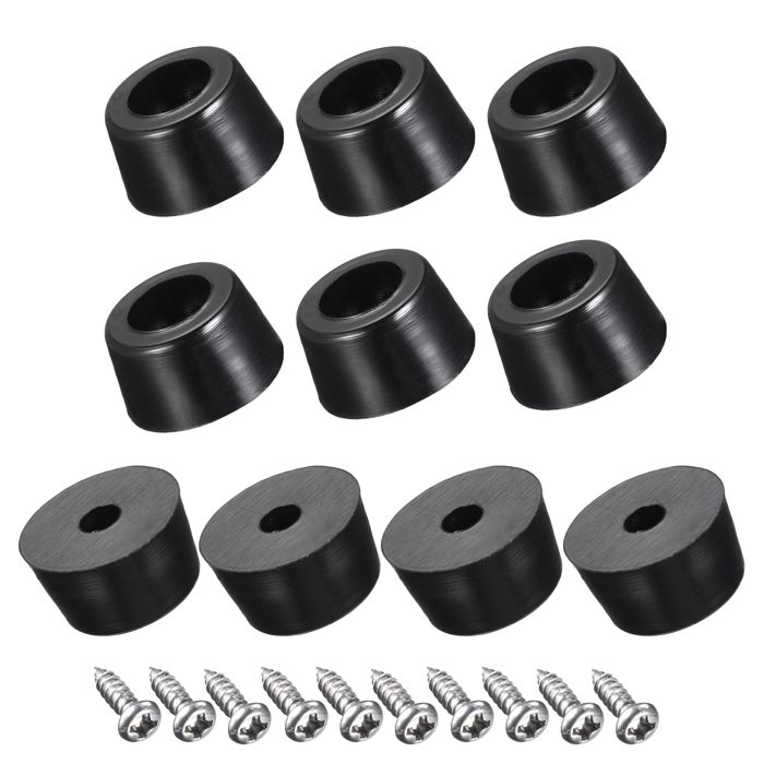 Lot De 12 Pieds En Caoutchouc Pare-chouc D20x16xH20mm Noir - Marque Uxcell, Neufs