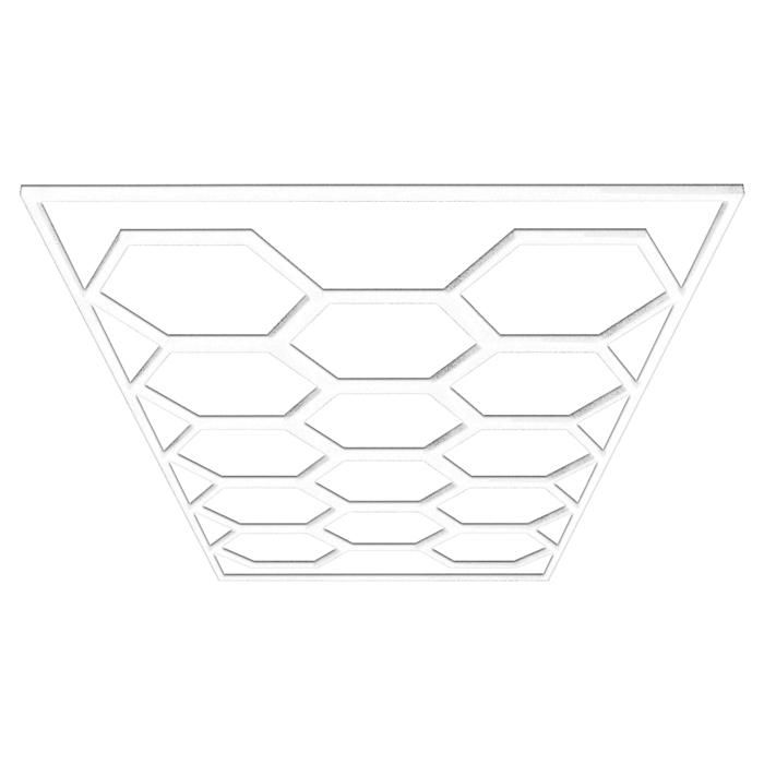 Barberpub Lumière LED hexagonale pour le garage 3 niveaux de luminosité réglables 68970LM 6500K 14 grilles LP004