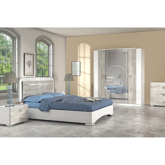 GOYA - Chambre Complète 160x200cm avec Commode