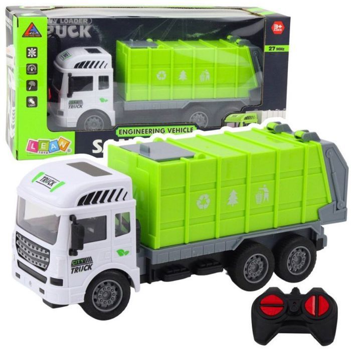 YESHIN Camion Benne Télécommandé 1:24 – 6 Canaux, LED, 2.4GHz, Benne Basculante – Jouet Tout-terrain Pour Garçons