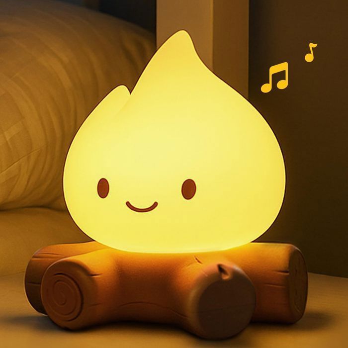 Veilleuse de feu de camp rechargeable lampe de table portable veilleuse en silicone décoration de chambre décoration