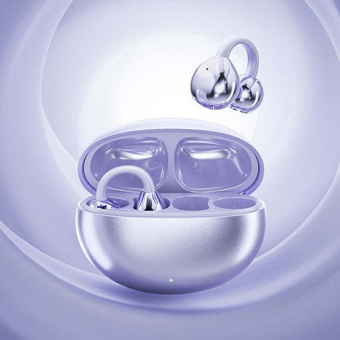 Écouteurs Bluetooth intelligents à clipser M91AI casque Bluetooth sans fil à conduction osseuse de haute qualitéViolet
