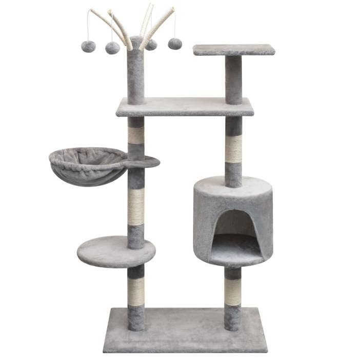 Arbre à chat - vidaXL - 125 cm - Griffoirs en sisal - Gris