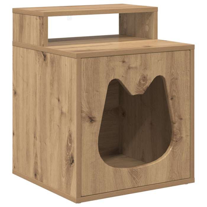 Saison Soldes Maison pour chat - SARAZYJ - design mignon - Chêne artisan 42 5 x 40 x 53 5 cm MM1610 Saison Soldes Maison pour chat - SARAZYJ - design mignon - Chêne artisan 42 5 x 40 x 53 5 cm MM1610