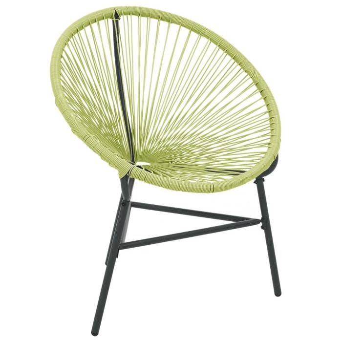 SALE 2026Fauteuil patios balcons Vert - Chaise de jardin - KENNETH - Acapulco Résine tressée Vert69x66x87cm69x66x87cm 6.2 Kg 1
