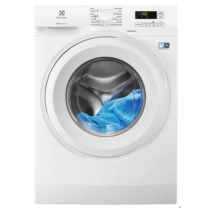 Lave-linge hublot ELECTROLUX - EW5F8512AB - capacité 8kg - essorage 1200 trs/min - départ différé - moteur induction - Electrolux