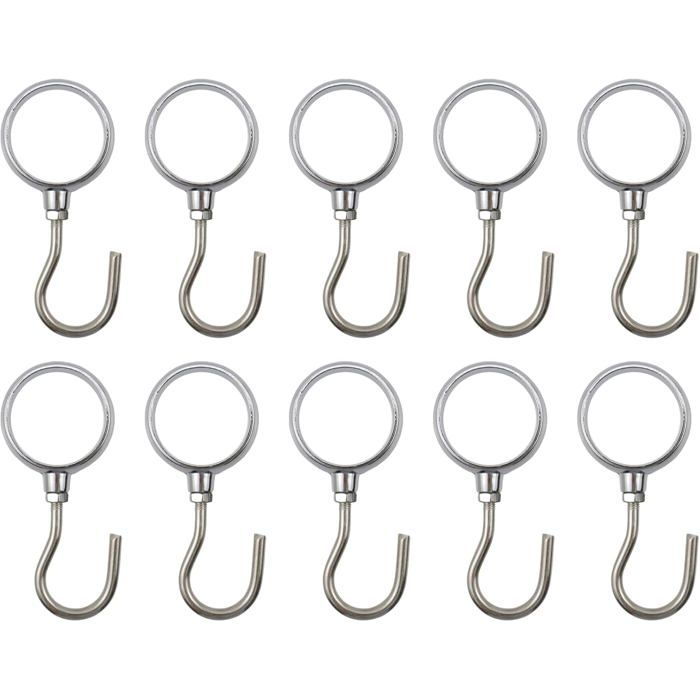 Crochets pour tringle de penderie réglables 32 mm acier inoxydable support suspension lot de 10