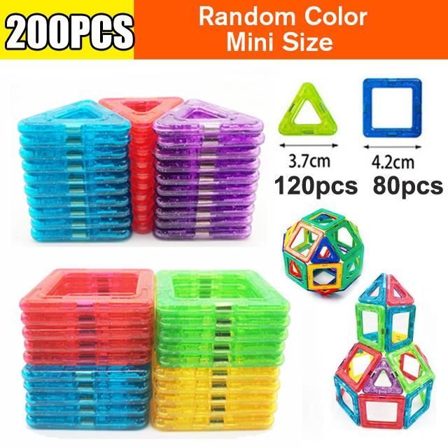 S 200 pièces-Blocs De Construction Magnétiques De Taille Mini,Ensemble ...