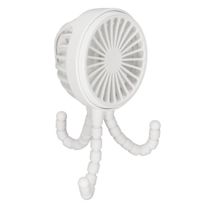Petit Ventilateur De Poche Rechargeable Mini Ventilateur Portable 3 Vitesses Rotatif À 360 ° Ventilateur De Bureau - Akozon